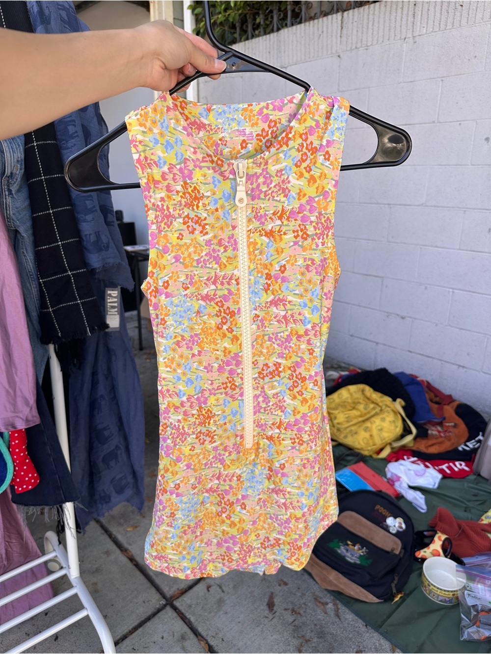 Stone Fox Swim Yellow Floral Zip-Front One-Piece